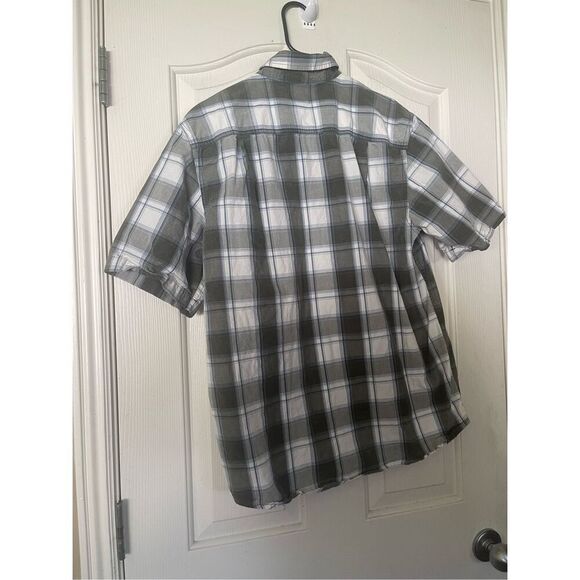Carhartt Mens Multicolor Plaid Short Sleeve Button Down Shirt Size Medium - Picture 14 of 14